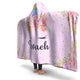 Personalized Unicorn Hooded Blanket - Nevaeh