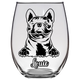 Louie - French Bulldog Stemless Wine Glass