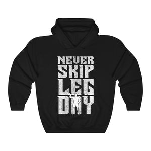 Leg Muscle Fitness Therapy Unisex Hoodie Never Skip Leg Day Hooded Sweatshirt
