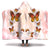 Monarch Butterfly Pink Hooded Blanket