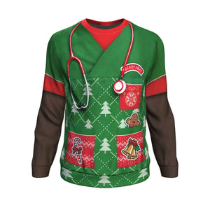 Don't Be Tachy Nurse Xmas Ugly Sweatshirt (Dark Skin) - Freedom Look