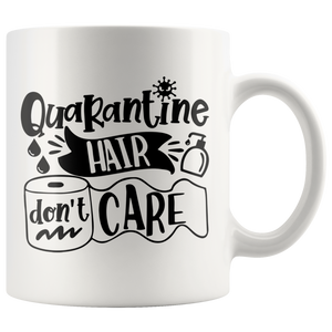 Pandemic Quarantine Hair Don't Care Toilet Paper Colored Coffee Mug
