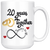 20th Wedding Anniversary Gift For Him And Her, Married For Twenty Years, 20th Anniversary Mug For Husband & Wife, 20 Years Together With Her (15 oz )