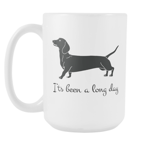 Large Daschund Mug - Wiener Lovers - It's Been a Long Day Present For Wife Friend Mom Sister Dad BFF (15 oz) - Freedom Look
