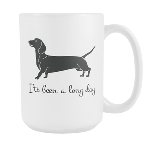 Large Daschund Mug - Wiener Lovers - It's Been a Long Day Present For Wife Friend Mom Sister Dad BFF (15 oz) - Freedom Look
