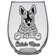 Chloe's Mom - Blue Heeler Dog mom Stemless Wine Glass