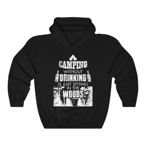 Funny Camping & Drinking Meme Unisex Hoodie Hooded Sweatshirt