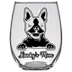 Hanky's Mom - Boston Terrier Dog Mom Stemless Wine Glass