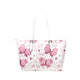 Pink Love Butterflies Leather Tote Bag - Freedom Look