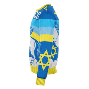 Jewnicorn Jewish Unicorn Sweatshirt - Fashion Ugly Christmas Sweater