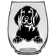 Redbone Coonhound Dog Stemless Wine Glass