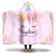 Personalized Unicorn Hooded Blanket - Hayden