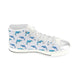 High & Low Top Blue Dolpins Canvas Shoes - Freedom Look