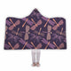 Purple Dragonflies Hooded Blanket