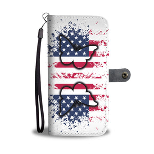 Butterfly USA Flag Wallet Phone Case - Freedom Look