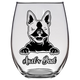 Axel's Dad Boston Terrier Stemless Wine Glass