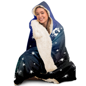 Personalized Leo Horoscope Zodiac Star Sign Hooded Blanket - OLD