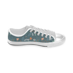 High & Low Top Canvas Women's Shoes with Flower Pattern - Freedom Look
