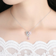 925 Sterling Silver Pink Flower Necklace - Freedom Look