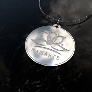 Namaste - Silver Necklace + Sapphire