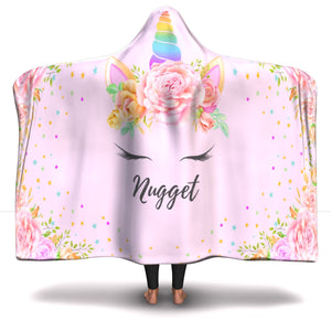 Personalized Unicorn Hooded Blanket - Nugget