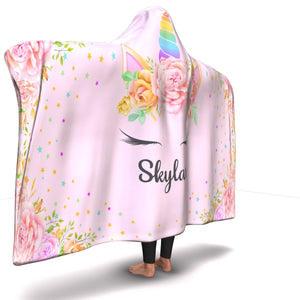 Personalized Unicorn Hooded Blanket - Skylar
