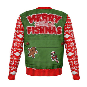 Mary Fishmas Fishing Athletic Sweatshirt for Christmas Party