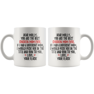 Personalized Chicken Mom Molly Coffee Mug (11 oz)