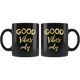 Motivational And Inspirational Coffee Mug Gifts For Men And Women Mother Father Kids - Empowerment Positive Quote Coffe Cup - Good Vibes Only (11 oz)