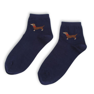 5 Pairs Dachshund Socks - Freedom Look