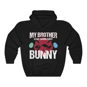 Brother Saving Bunny Firefighter Easter Unisex Hoodie Hooded Sweatshirt