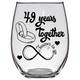 FTG - 49th Anniversary Stemless Wine Glass - Clear