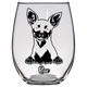 Rue Miniature Pinscher Dog Stemless Wine Glass