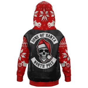 Sugar Skull Sons of Santa - Kid's Hoodie for Christmas Party (Athletic Style)