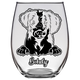 Bohdy Brittany Spaniel Dog Stemless Wine Glass