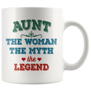 Aunt The Woman The Myth The Legend Mug (11 oz) - Freedom Look