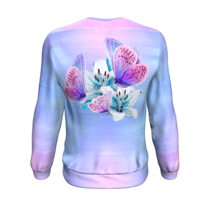 Blue & Pink Butterfly Sweatshirt - Freedom Look