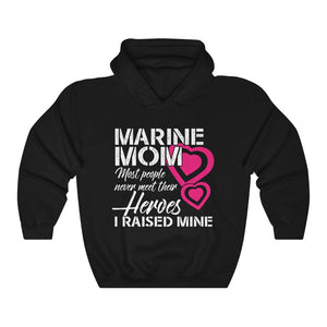 Marine Mommy Army Real Hero Mom Hoodie Hooded Sweatshirt