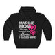 Marine Mommy Army Real Hero Mom Hoodie Hooded Sweatshirt
