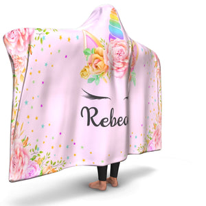 Unicorn Hooded Blanket - Rebecca