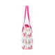Pink Butterflies With Flowers Leather Tote Bag - Freedom Look