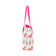 Pink Butterflies With Flowers Leather Tote Bag - Freedom Look