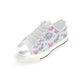 High & Low Top Canvas Women's Shoes - Blue & Pink Butterfly Pattern - Freedom Look