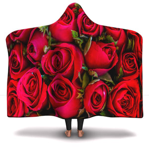 Red Roses Valentine Hooded Blanket (S)