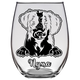 Nyssa Brittany Dog Stemless Wine Glass