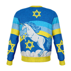 Jewnicorn Jewish Unicorn Sweatshirt - Fashion Ugly Christmas Sweater