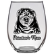 Phinehas's Mom Pug Dog Mom Stemless Wine Glass