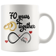 70th Wedding Anniversary Gift For Him And Her, Married For 70 Years, 70th Anniversary Mug For Husband & Wife, 70 Years Together With Her (11 oz )