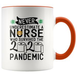 Nurse Survived 2020 Pandemic Toilet Paper Colored Coffee Mug