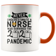 Nurse Survived 2020 Pandemic Toilet Paper Colored Coffee Mug